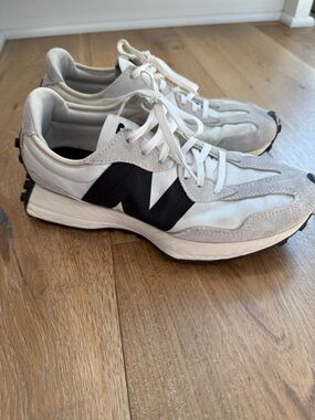 New Balance 327 White, Light Gray & Black Unisex Sneakers